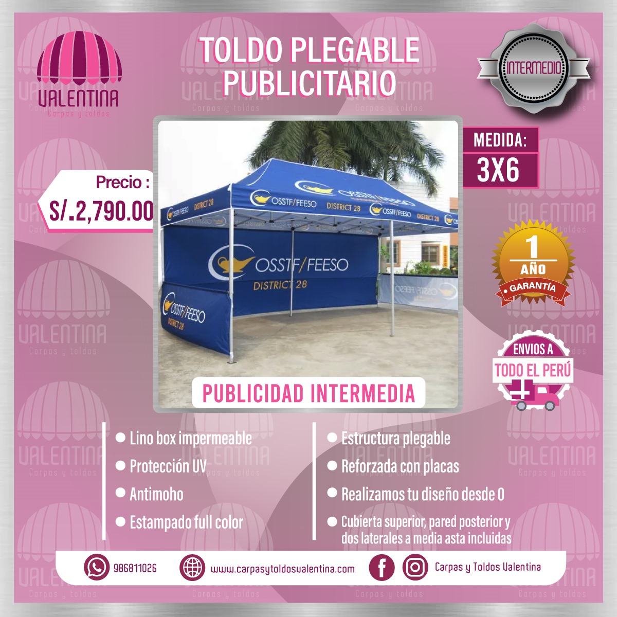  Plegable Publicitario 3 x 6 (Intermedio)