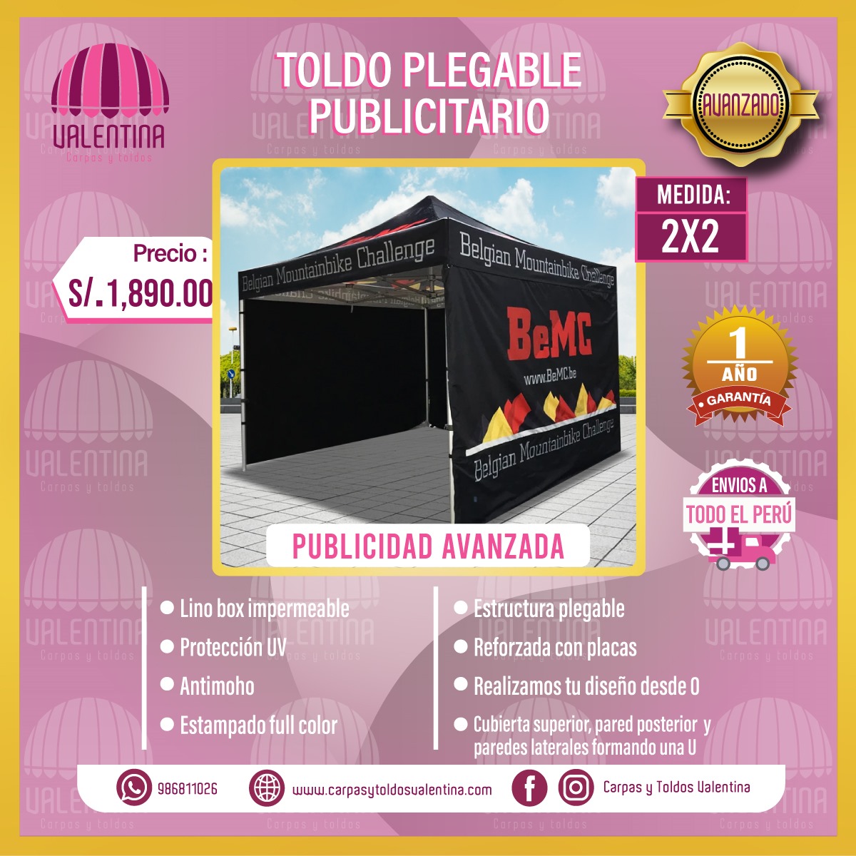  Plegable Publicitario 2 x 2 (Avanzado)