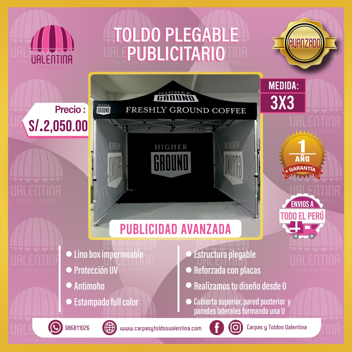 Plegable Publicitario 3 x 3 (Avanzado)