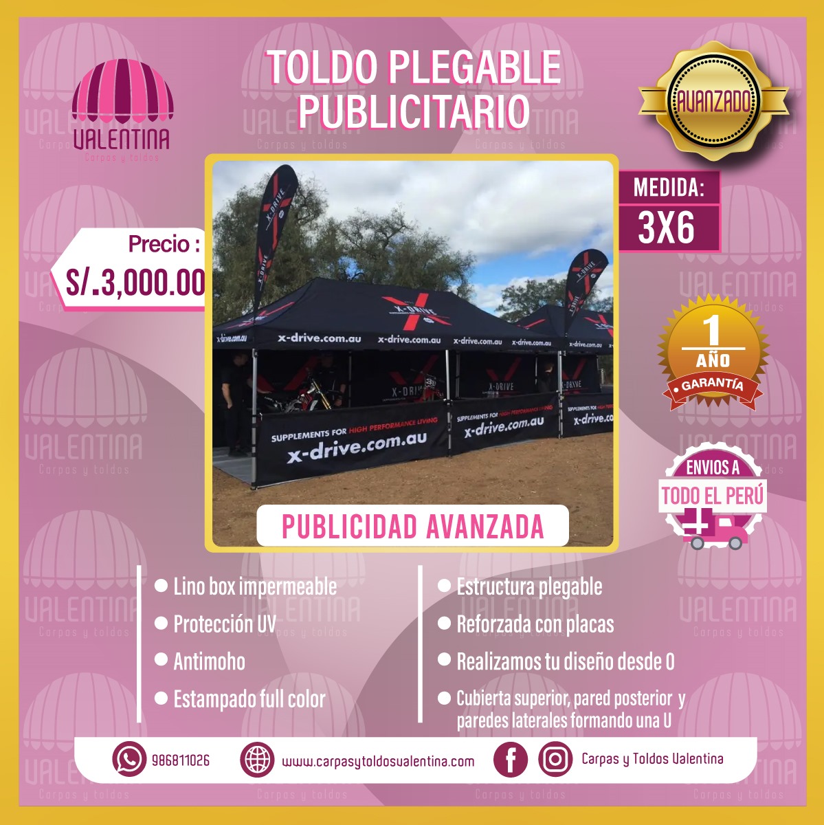  Plegable Publicitario 3 x 6 (Avanzado)